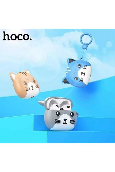 REDz Accessories Căști wireless cu pisică, hoco ew46, baterie de 300 mAh, bt5.3, 4 ore, carcasă din silicon, gri