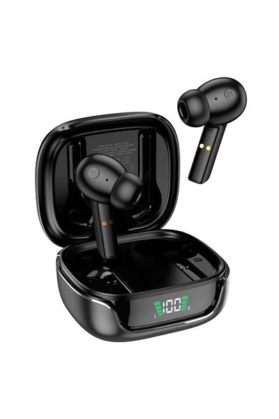 REDz Accessories Căști wireless Hoco Ew18, capacitate 300 mAh, Bluetooth 5.3 TWS, negre
