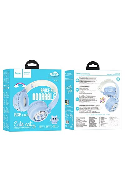 REDz Accessories Căști wireless Casti Over the Ear, Bluetooth, Hoco W50, Bluetooth 5.3, 400 mAh, albastre