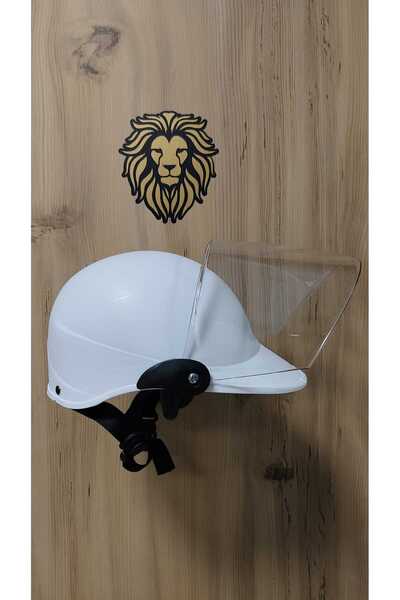 Leos -LEOS MOTOR-JOKEY KASK-CAMLI MODEL-BEYAZ RENK-YERLİ ÜRETİM-