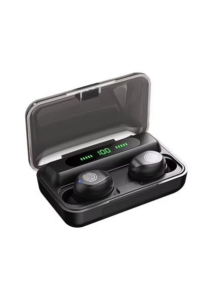 REDz Accessories Căști Bluetooth Remax, model TWS-43, funcție baterie externă, autonomie extinsă, negru