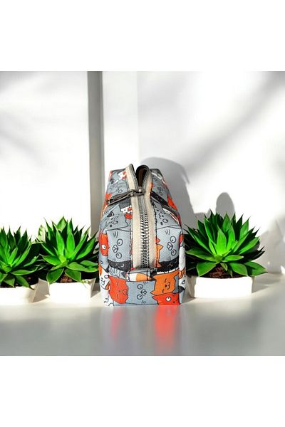 Moserini Cat Pattern Pen Holder/ Pen Bag - Catlantis