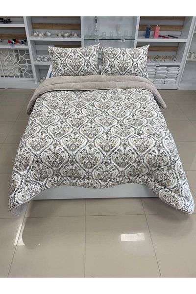 Sudemhome لحاف فاخر من Welsoft Elite مزدوج الجوانب مقاس كبير، غطاء وسادة من الصوف الناعم المنفوش، Aksu Beige