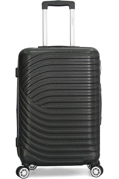 Giordano مجموعة حقائب سفر من 5 قطع TSA، لون أسود، مصنوعة من البولي كربونات (PC)