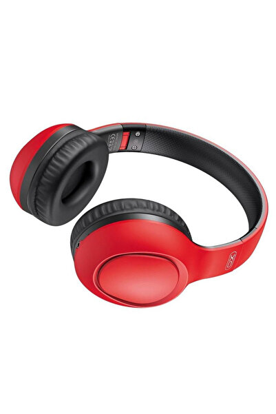 REDz Accessories XO-BE35 Wireless Headphones, 200mAh Capacity, BT 5.2, Over-Ear, 15 Hours, Microphone, Red