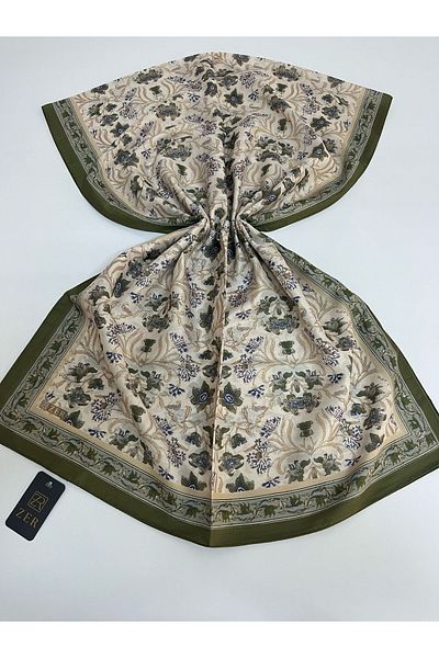 Butik Νέο μαλακό βιολογικό σάλι Zer με μοτίβο λουλουδιών χωρίς ολίσθηση