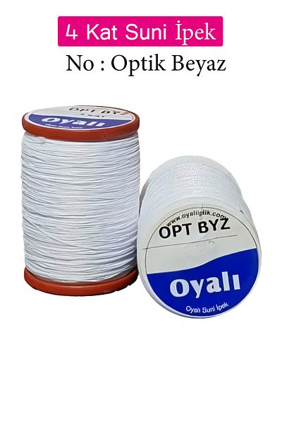 Royaleks Embroidered 4 Layers Rayon Yarn Needlepoint Beading Floss Crochet No:Optical White