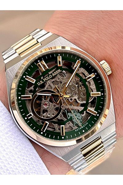 U.S. Polo Assn. U.S.Polo Assn Men's Wristwatch with Automatic Mechanism Steel Case&Band 2 Years Warranty Uspa.Fs1115.1