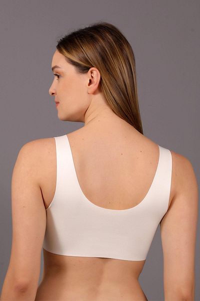 Niket Life Culoare Ecru - Bralet de bază fără cusături și bretele fără sârmă