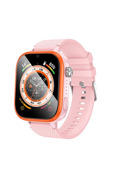 REDz Accessories HOCO Y101 Smart Watch, for Kids, 680mAh, 1.83 inch Screen, 4G Card, 1GB RAM + 16GB, Silicone, Pink