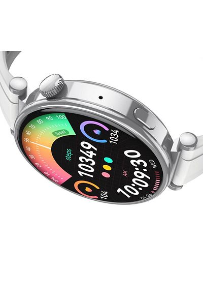 REDz Accessories XO-GT4 Mini Smart Watch, Bluetooth Calls, 1.32” AMOLED Screen, 200mAh Battery, Slim Silicone, Gray