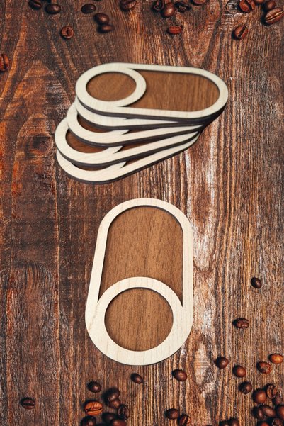 ERDİZDEN 6 Pieces Wooden Laser Cut Cups and Coasters from Erdiz