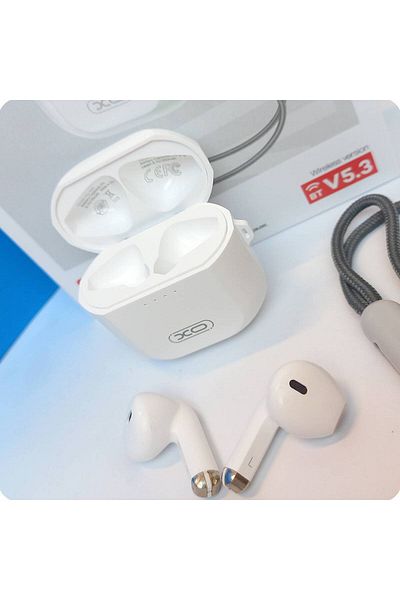 REDz Accessories Căști wireless, Xo-x24, Bt5.3, Tws, capacitate 300 mAh, design ergonomic, 4 ore, alb