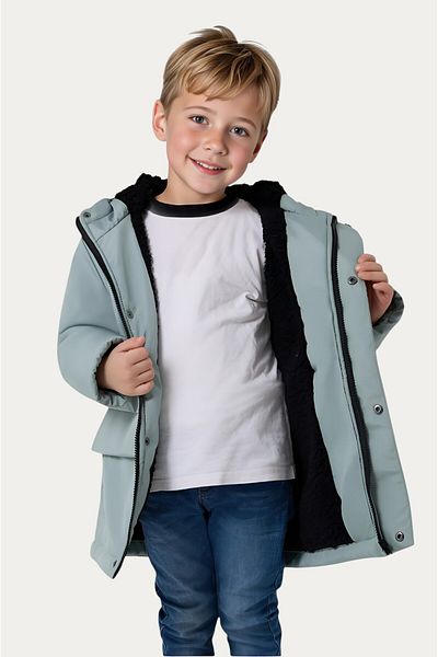 Outriverkids معطف شتوي للأولاد - مقاوم للماء والرياح، بغطاء للرأس، 3 جيوب