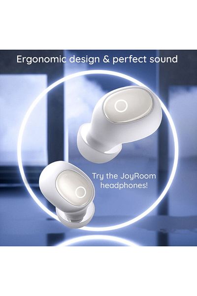 REDz Accessories Căști Bluetooth, Joyroom Jdots Db2, capacitate 500 mAh, afișaj, ultra rapide, TWS, alb