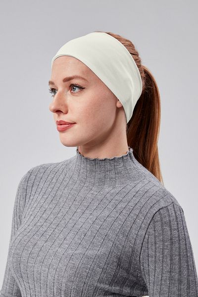 Sonbaharmoda رباط شعر رياضي للسيدات باندانا من القطن الممشط وغطاء رأس مرن بدون خياطة
