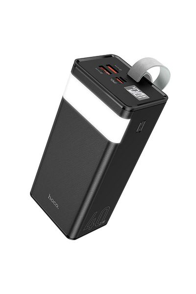 REDz Accessories Powermaster Hoco J86 Battery, 40,000mAh Capacity, Multiport, USB and Type-C, LED Display, Black