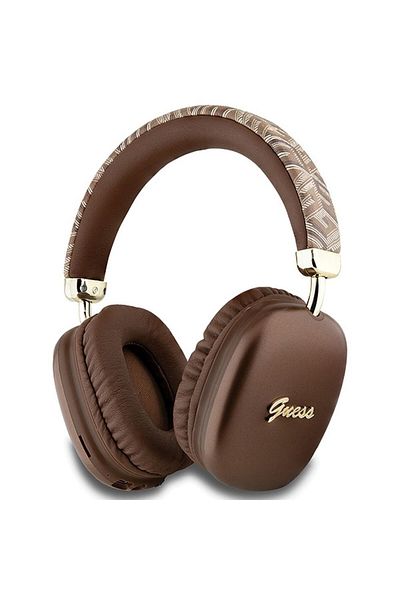 REDz Accessories Căști wireless Guess, Bluetooth, logo Gcube metalic, maro