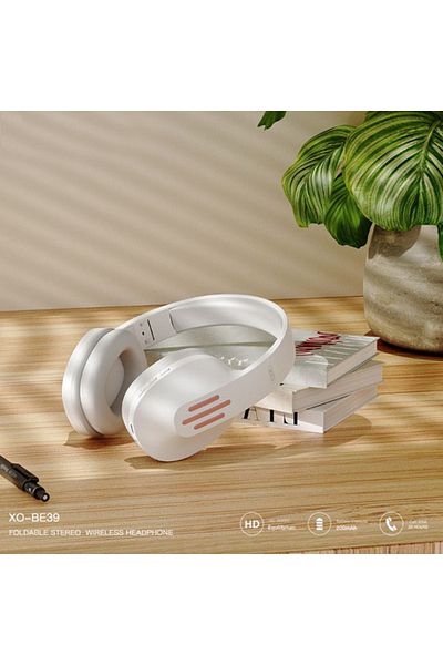 REDz Accessories XO-BE39 Wireless Headphones, Microphone, 20 Hours of Autonomy, BlueTooth, Over-Ear, 200mAh, White