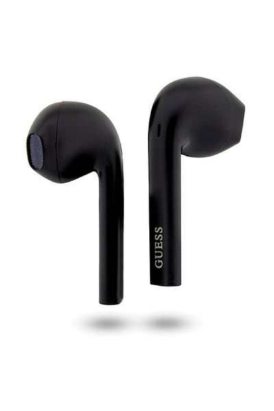 REDz Accessories Căști Bluetooth Guess + stație de andocare, fără fir, logo clasic EST, negre
