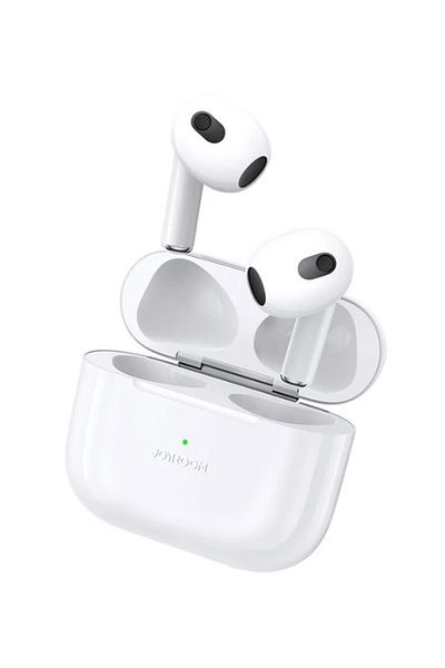Joyroom JR-T03S Plus TWS Bluetooth 5.1 Earbuds, Half In-Ear, White, with Protective Cover.