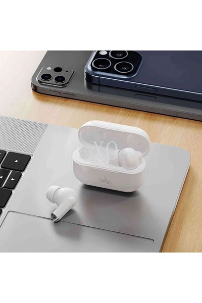 REDz Accessories Căști wireless, XO-X40 Mini TWS, Bluetooth 5.3, capacitate 250 mAh, autonomie baterie 4 ore, alb