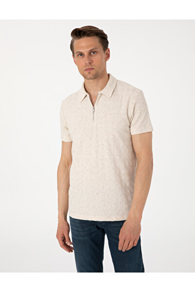 Pierre Cardin Beige Slim Fit T-Shirt 50303869 -Vr011