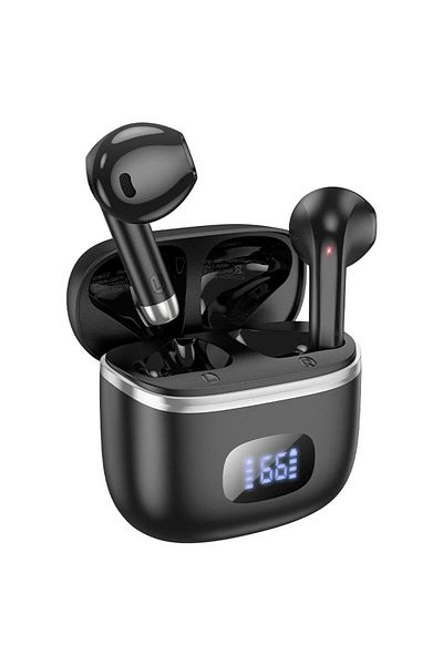 REDz Accessories Căști Bluetooth, Hoco Eq1 Music Guide, autonomie baterie 7 ore, microfon și afișaj, negru
