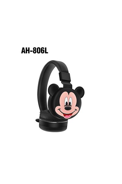Generic Kids Cartoon Wireless Bluetooth Headset (Black) AH806L| Foldable, Safe Volume, Fun , Lightweight