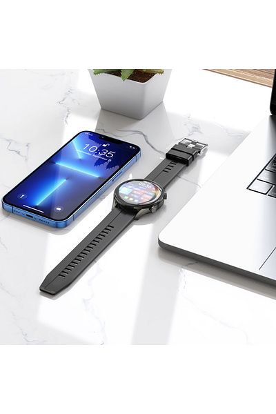 REDz Accessories HOCO Y7 Pro Smart Watch, 240mAh Battery, Bluetooth Calls, 1.39 Inch Screen, Silicone Strap, Black