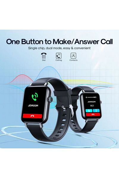 REDz Accessories Joyroom JR-FT5 Smartwatch, Receive Calls, 300mAh, 1.83" Screen, Multiple Apps, Black