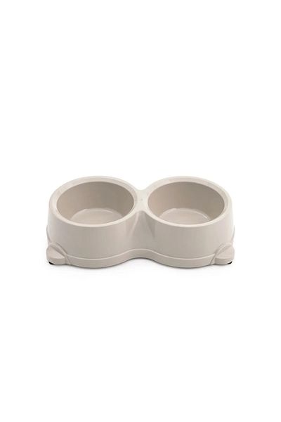 Poliva Gemon Duo Food and Water Container Beige 0,60 Lt 27X14.5X6 cm