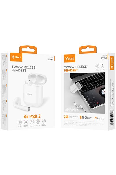 REDz Accessories Căști Bluetooth, X-start Ly068, autonomie baterie 4 ore, baterie 250 mAh, microfon, alb