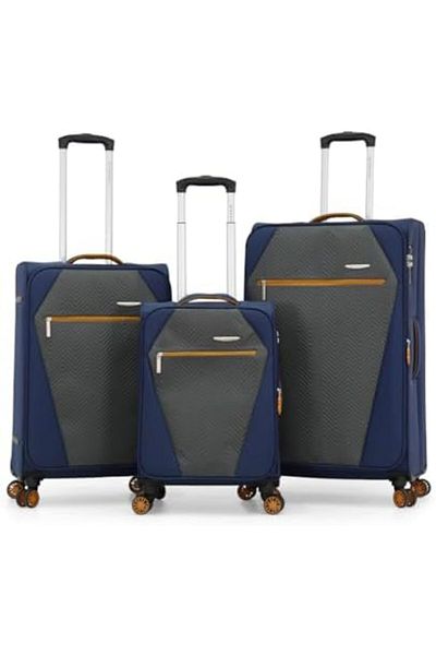 Giordano Double Spinner Soft Luggage Trolley Bags 25/1663470/3tr Navy