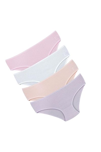 Tatty Underwear Kota Girl's Report Ribbed 4-Piece Panties