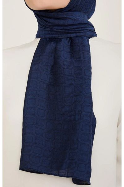 Armine Trend Checkerboard Shawl 2 -1129 Navy Blue
