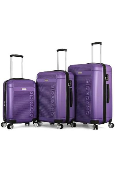Giordano 3 Piece Luggage Set-25/827413/3tr(PURPLE, L 28-M 24-S 20)