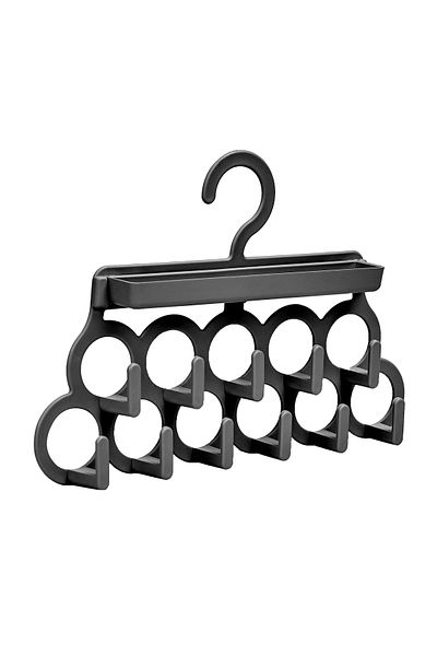 Skygo Tie and Shawl Hanger - Jewelry and Accessories Organizer Hanger - Black