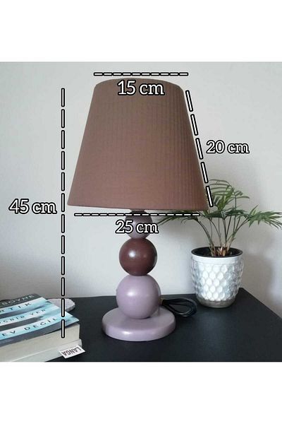 TEKAY AYDINLATMA Brown Wood Lampshade Bedroom Wood Lampshade