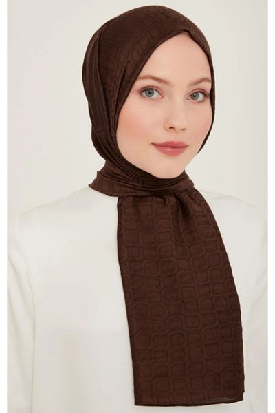 Armine Trend Checkerboard Shawl 2 -1134 Καφέ
