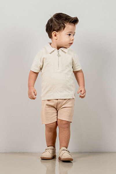 bombe Baby Kids Boy Bottom Top Double Set Natural- Natural