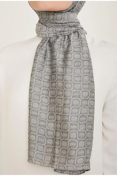 Armine Trend Checkerboard Shawl 2 -1123 Γκρι