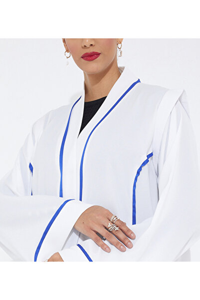 Rosette Abaya White Blue-700