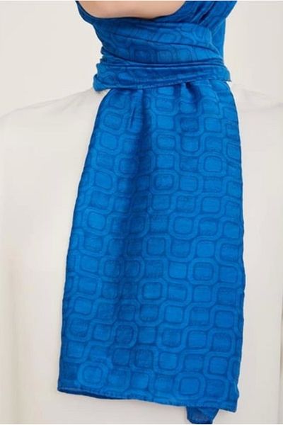 Armine Trend Checkerboard Shawl 2 -1124 Albastru