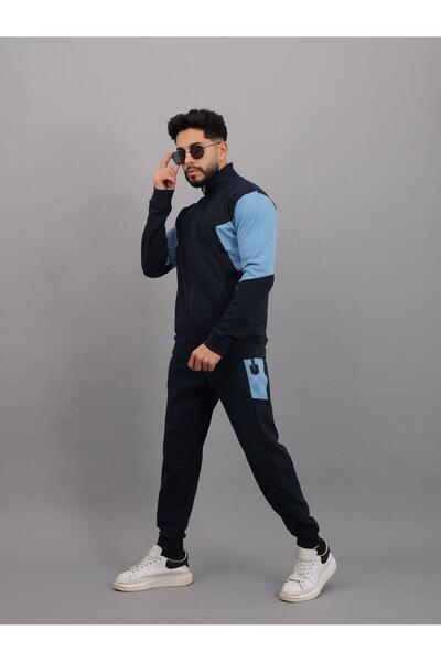 AİRDROP ERKEK DUBLEFACE GARNİLİ YAKALI EŞOFMAN TAKIM