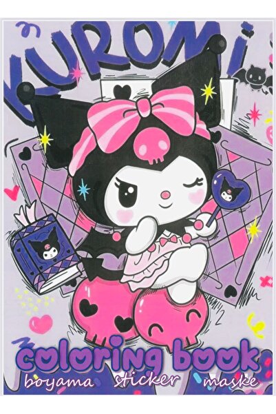 Deniz Oyuncak BOYAMA KİTABI STICKER HEDİYELİ ARKA KAPAK KESİLEREK MASKE YAPIL...