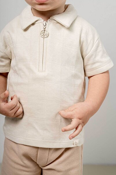 bombe Baby Kids Boy Bottom Top Double Set Natural- Natural