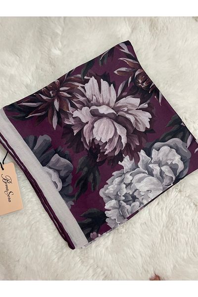 Bona Sera Crystal Flower Pattern Scarf