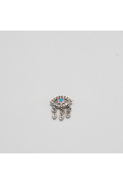 Piercing by Sever Turkuaz Göz Sallantılı Nazar Çelik Piercing… Gümüş Renkli v...