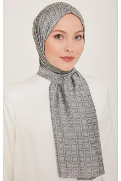 Armine Trend Checkerboard Shawl 2 -1123 Γκρι